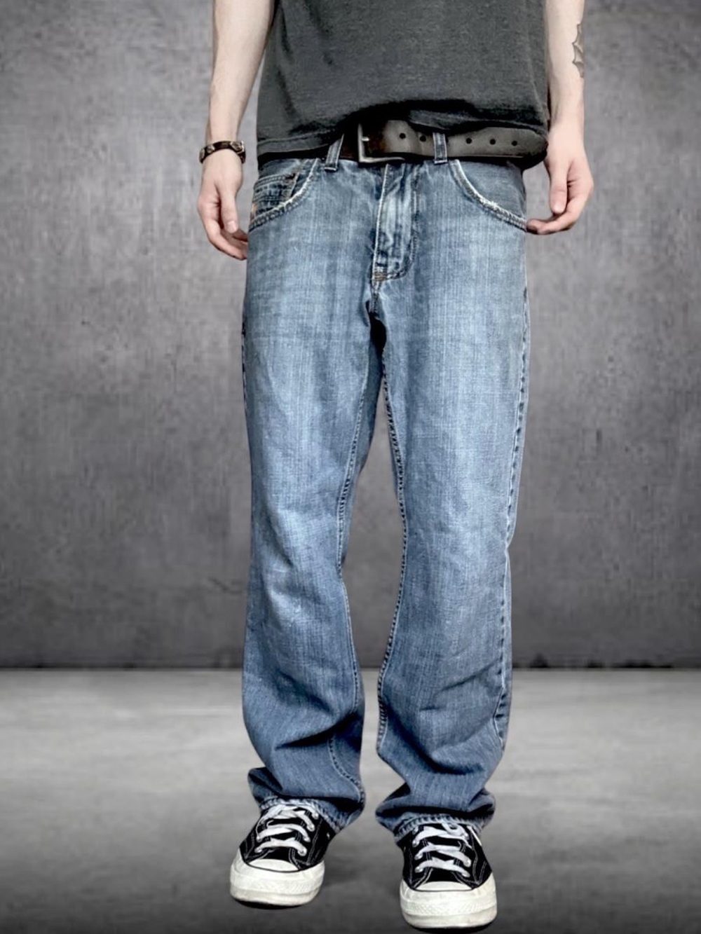 Men's Blue Relaxed Jeans